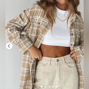 Princess Polly Women's Tan and Cream Jacket